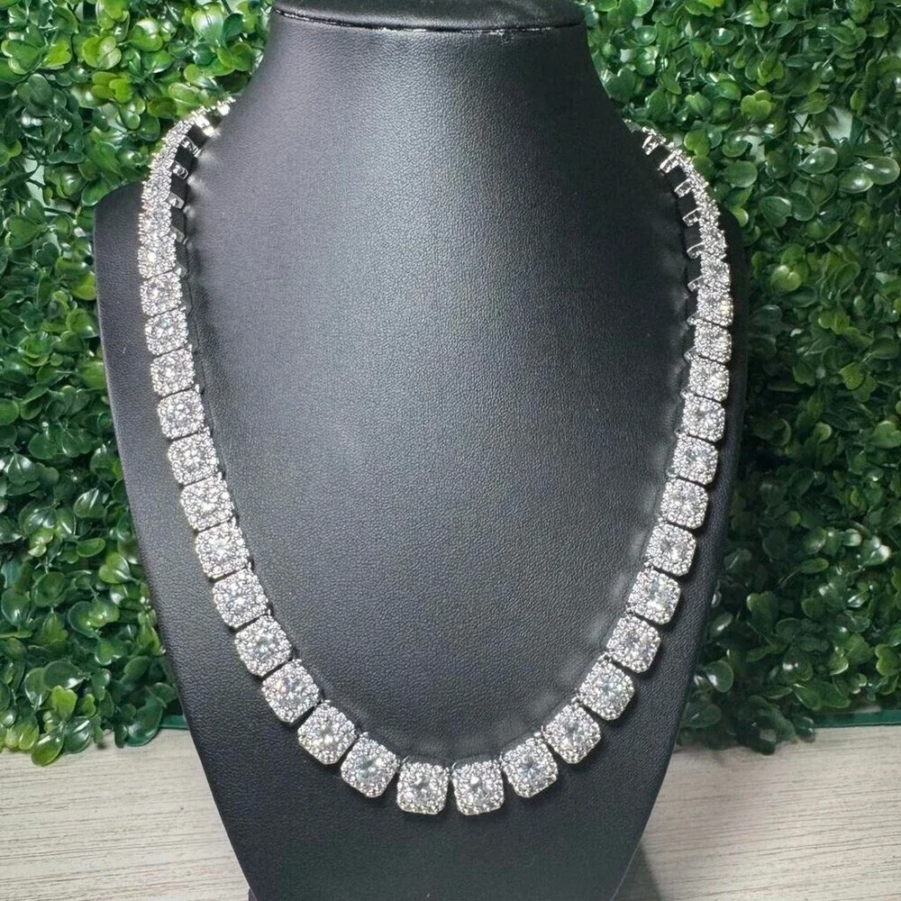 Iced Out Octagon Cluster Tennis chain 20inch
